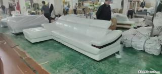 【大厂仿真皮沙发】实木框架，高回弹海绵45密度。全新包装，质量非常好，3.6米右贵妃 - 岳阳28生活网 yy.28life.com